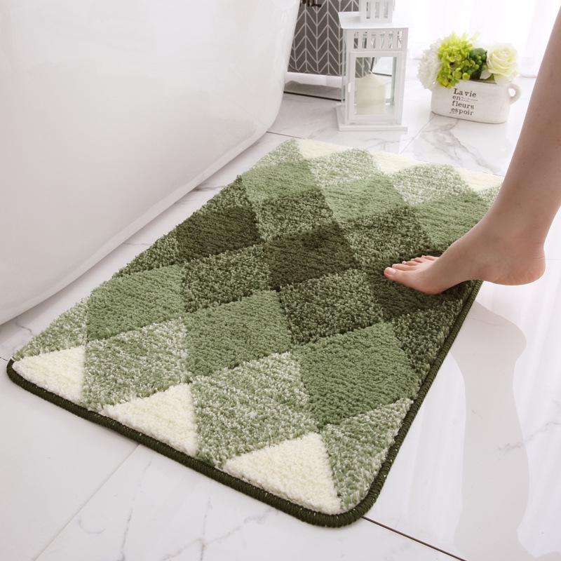 Gradual change flocking home floor mat carpet toilet bathroom non-slip mat entry porch absorbent foot pad non-slip absorbent