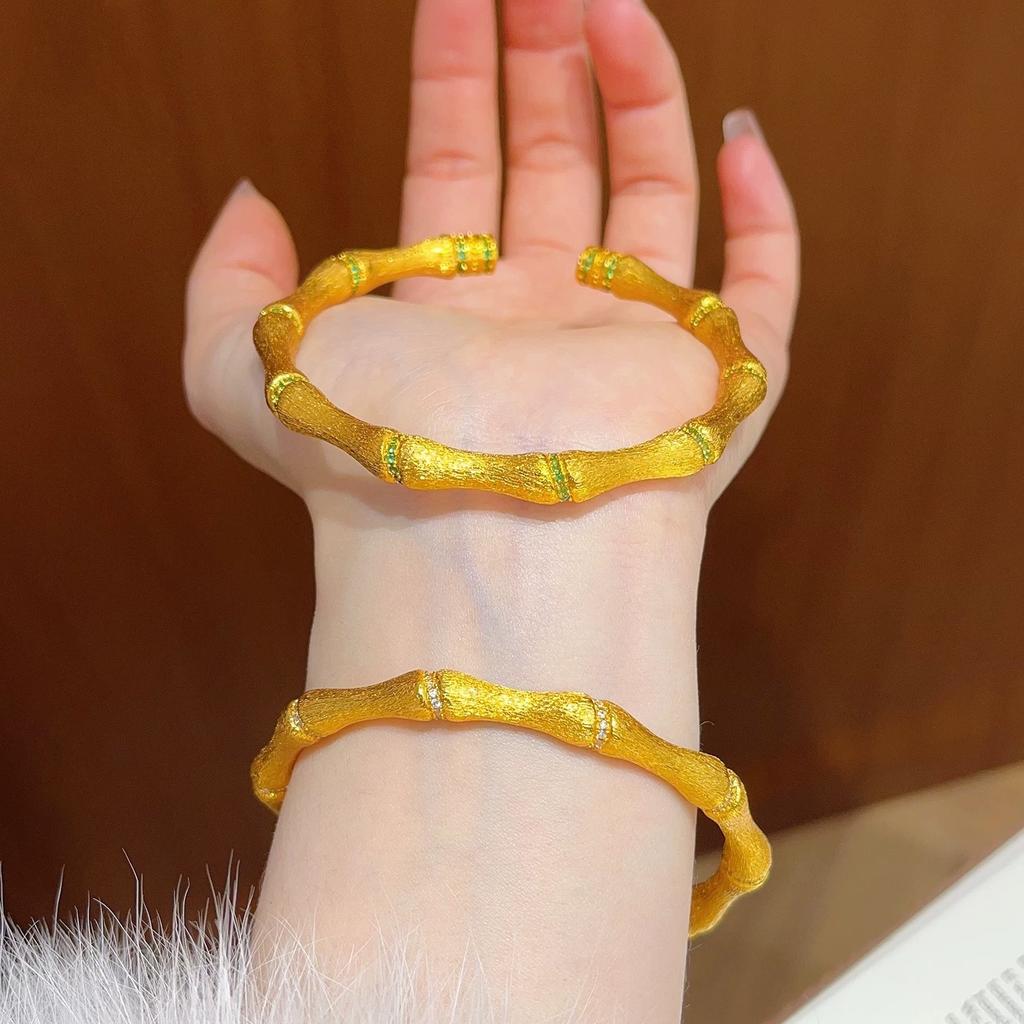 Brushed Bamboo Open Bracelet Jiaosheng Bracelet Accessories