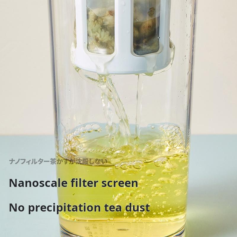 Cold Brew Pitcher with Nano Filter Leakproof Spin Drain Fridge Safe Multi Use for Juice Soy Milk and Iced Tea Compact Storage