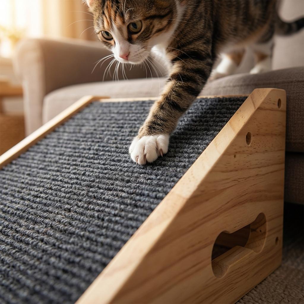 Wooden Pet Stairs For Dogs & Cats - Non- Steps For Beds, Cars & Stairs