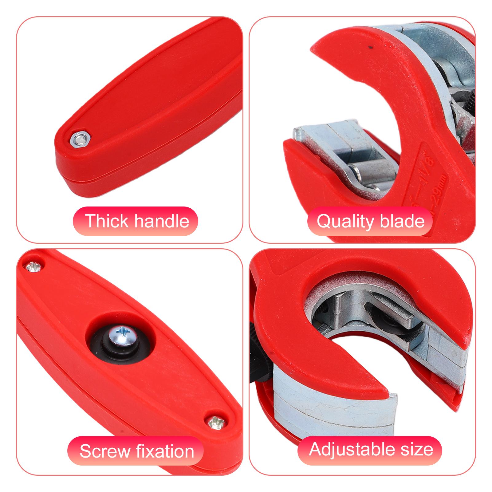 Ratchet Pipe Cutter 8 29mm, Multi Purpose Tube Cutter for Cutting Copper, PVC and Plastic Pipes красный