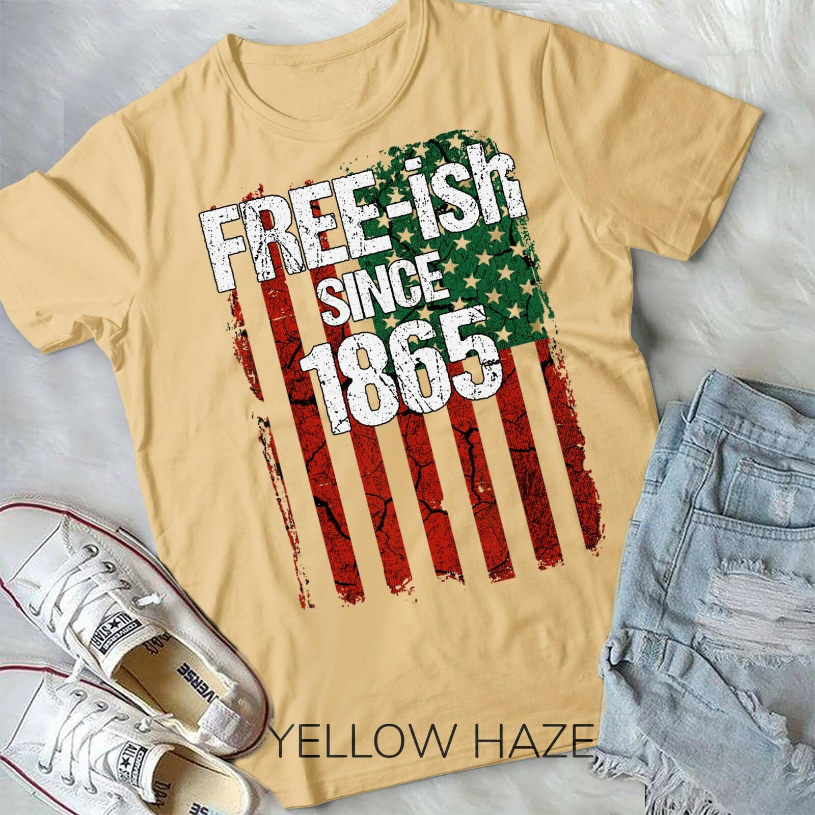 Freeish Since 1865 Juneteenth Day Flag Black Pride Unisex Youth T-shirt L