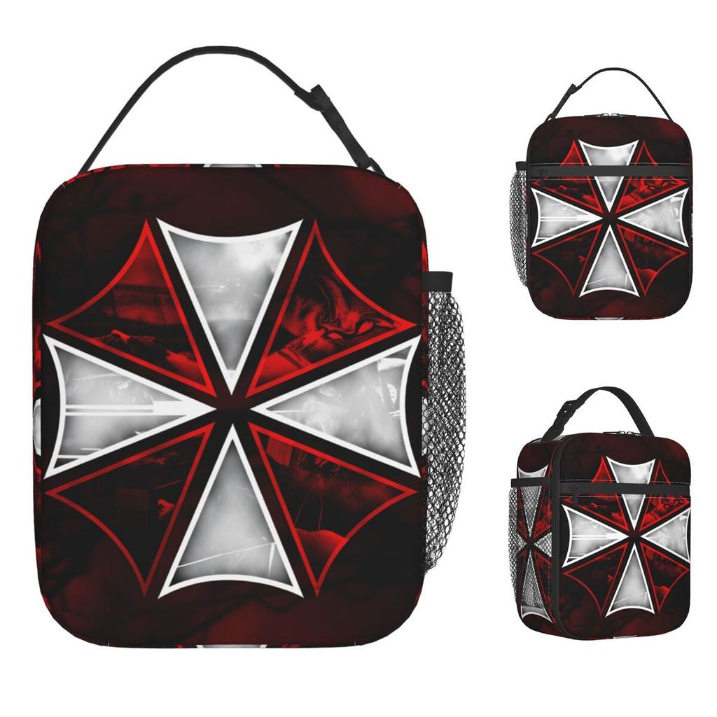 Game R-Resident E-Evil U-Umbrella Lunch Bag Portable Zipper Lunch Box Child Travel Bag Vintage Waterproof Thermal Tote Handbags