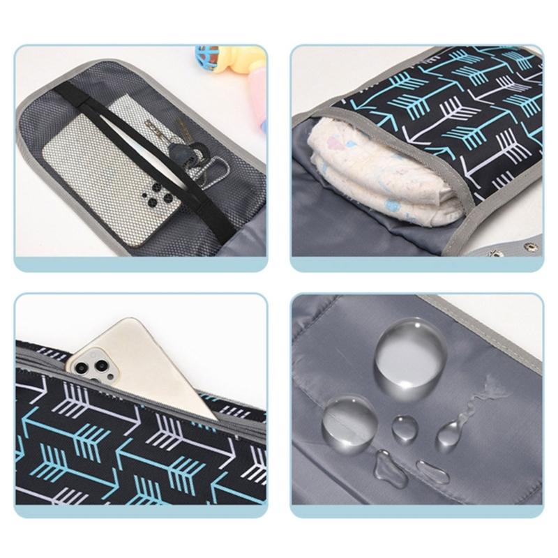 Multifunctional Baby Travel Changing Mat Foldable and Waterproof Diaper Pad Nursing Mattress Crib Bedding Pad Essential
