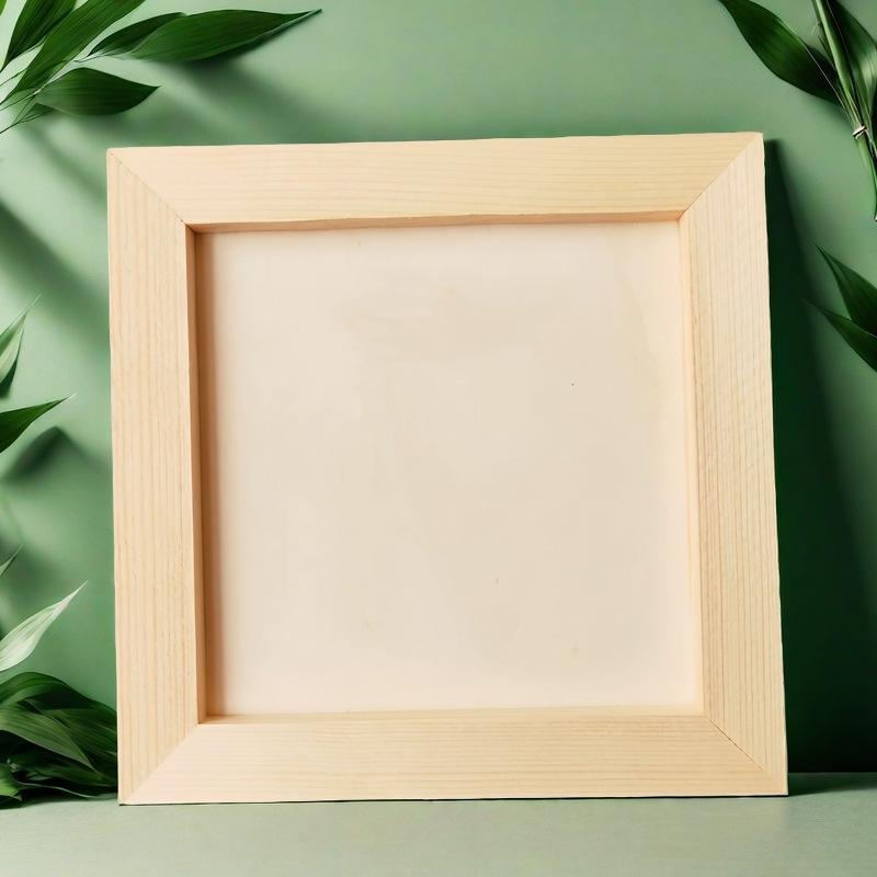 Handmade Solid Wood Clay Picture Frame for Creative Kindergarten DIY Projects
