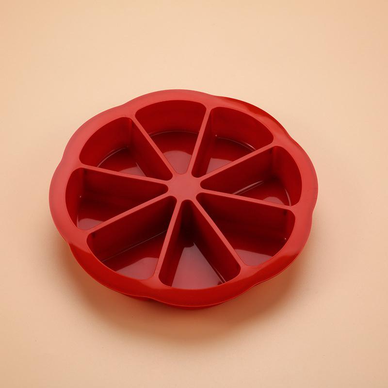 Set di 1 pezzo di stampi triangolari in silicone per torte - Adatto per teglie antiaderenti a 8 cavità per brownies, pancake, cupcake, ecc.