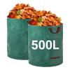 Reusable 500L Garden Waste Bags (100×86 Cm) - Pack 2, Polypropylene 150gsm, 4 Handles