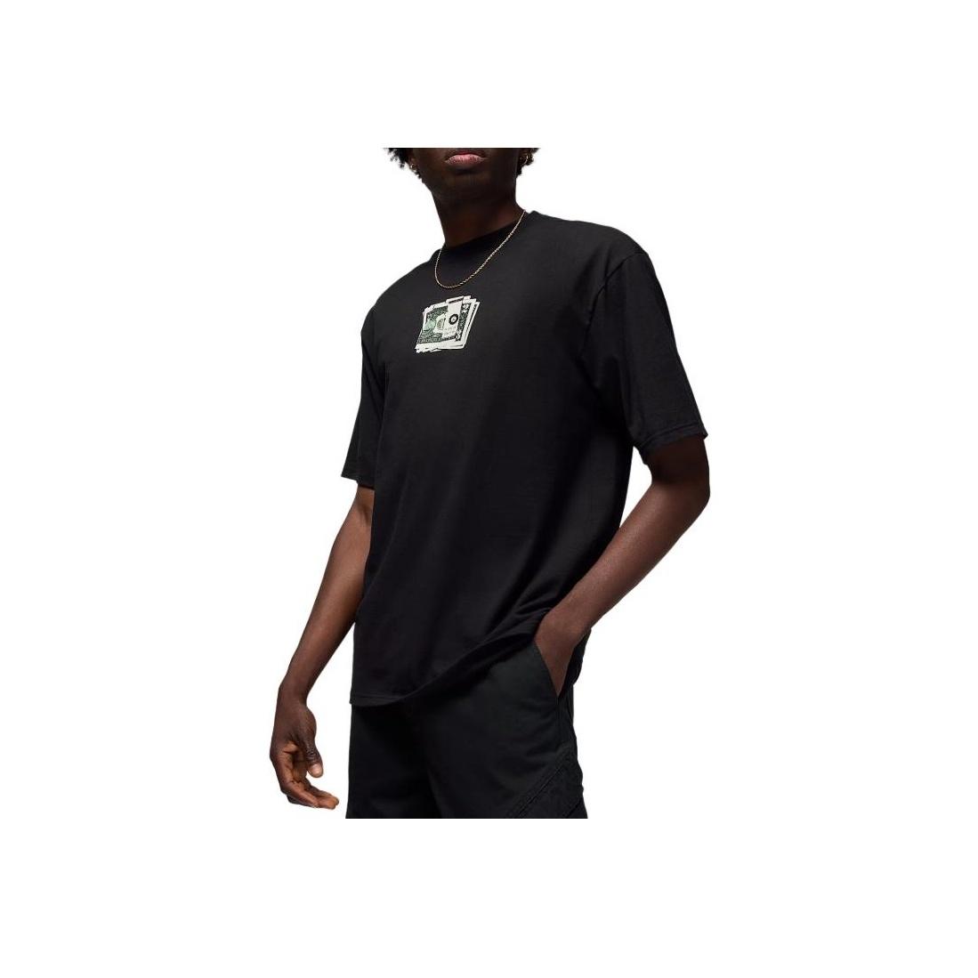 

Jordan Logo Short Sleeve Printed Crew Neck T-Shirt Men Tops IQ6952-010 XL