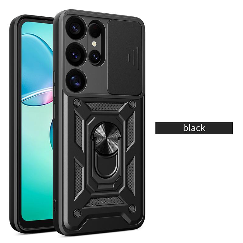 

Для Samsung Galaxy S25 Ultra Edge FE plus противоударный бронированный чехол с магнитным кольцом для автомобиля, чехол для телефона, совместимый с Galaxy S25 S25 Edge чёрный