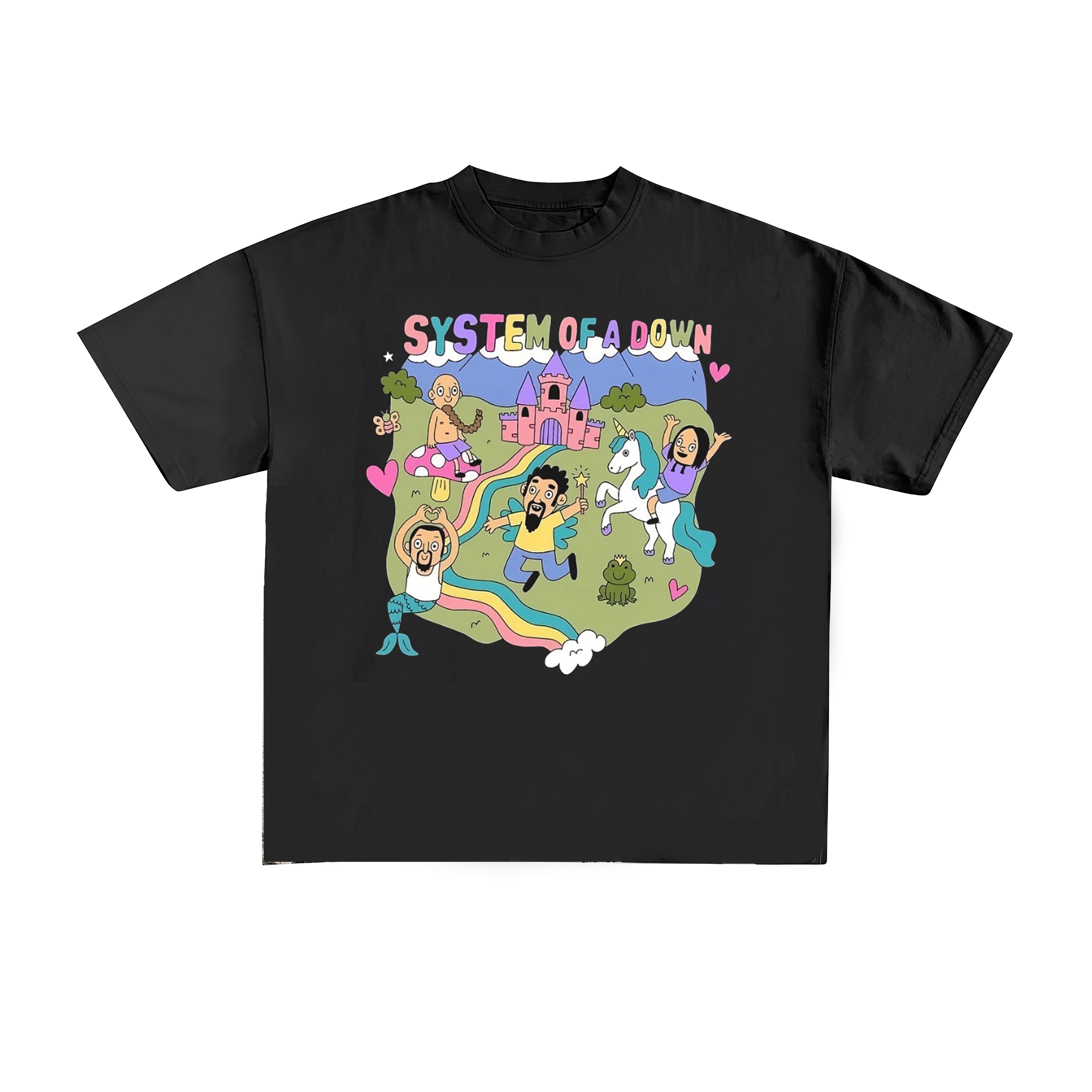 Soad T-shrit System of A Down Band T-shirt Men Women Cotton Soft Oversized Tee Shirt Rock Music Streetwear Female Male Clothing 4XL