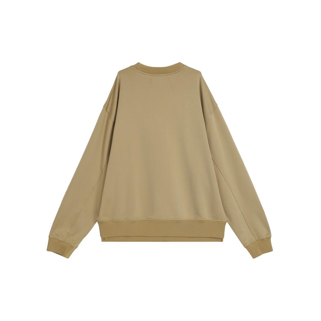 Calvin Klein Letter Print Reversible Knit Loose Sweatshirt Men tops Light-Coffee J322661