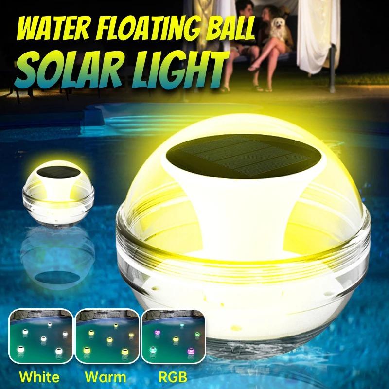 Solar Floating Pool Light Waterproof LED Solar Glow Ball Lamp 3 Lighting Modes Pools Pond Fountain Garden Party Home Decoration