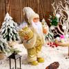 Multipurpose Holiday Ornament with Stylish Santa Doll Vibranting Fabric Christmas Collectible Figurines Daily Use