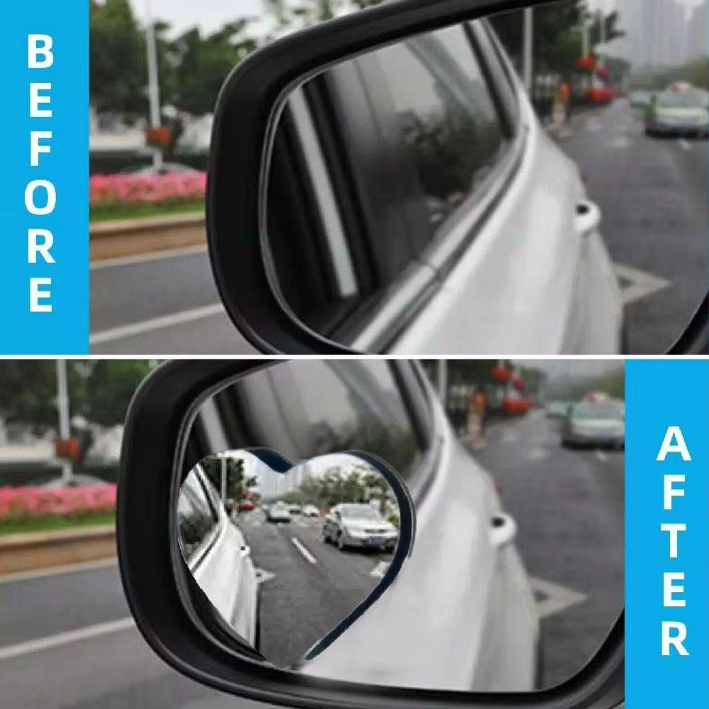 2Pcs Multiple Shapes Blind Spot Mirrors Adjustable Angle Reversing Rearview Mirror Side Mirror