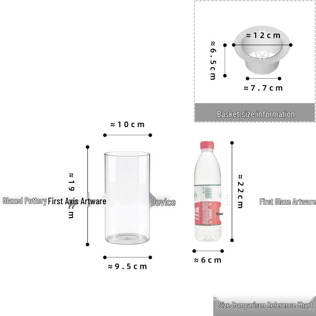Large Transparent Vase for Hydroponic Plants: Coin Plant, Orchids, Money Tree, Plastic Flower Pot