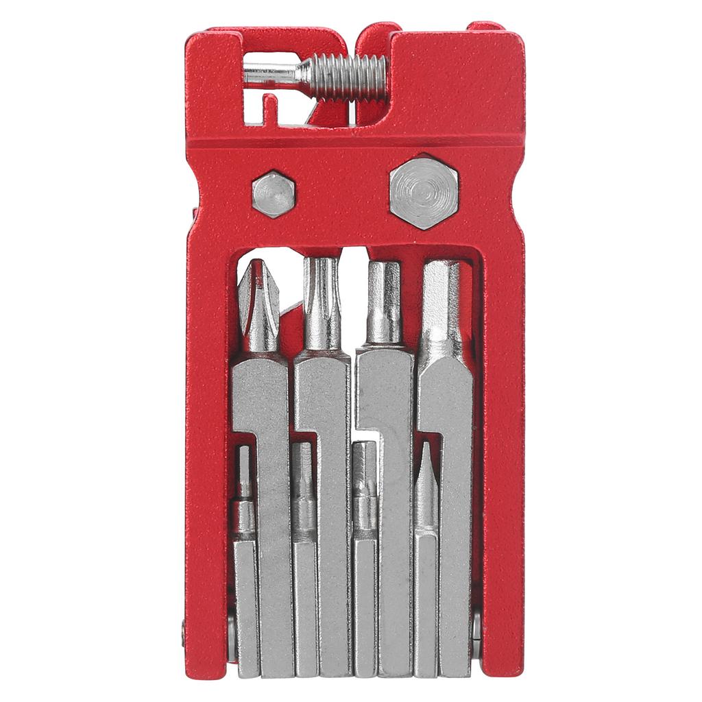 19 In 1 Bicycle Repair Tool Foldable Cycling Repair Tool Kit Hex Wrench Screwdriver SetRed