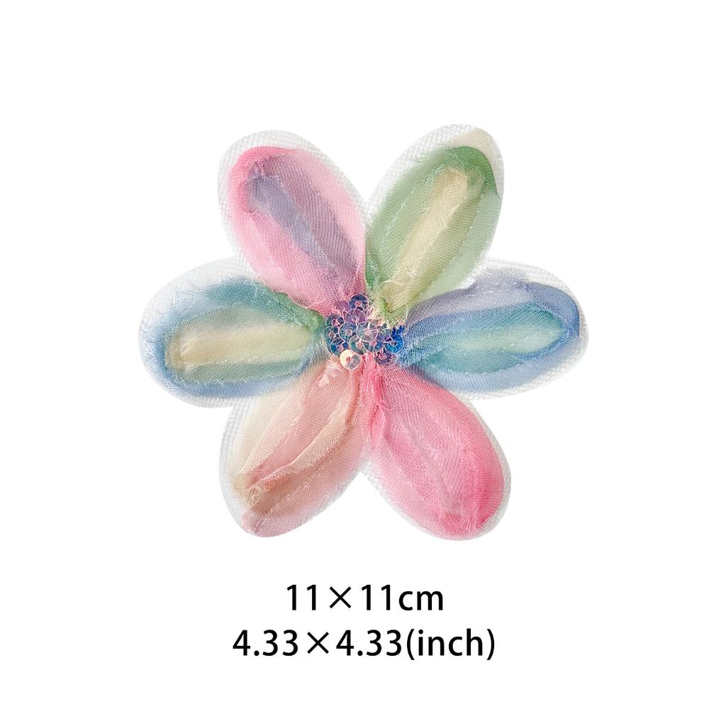 Color Three-Dimensional Mesh Sequined Embroidered Dress Children'S Sweater Decal Decorative Clothing Accessories Cloth Sticker Accessories