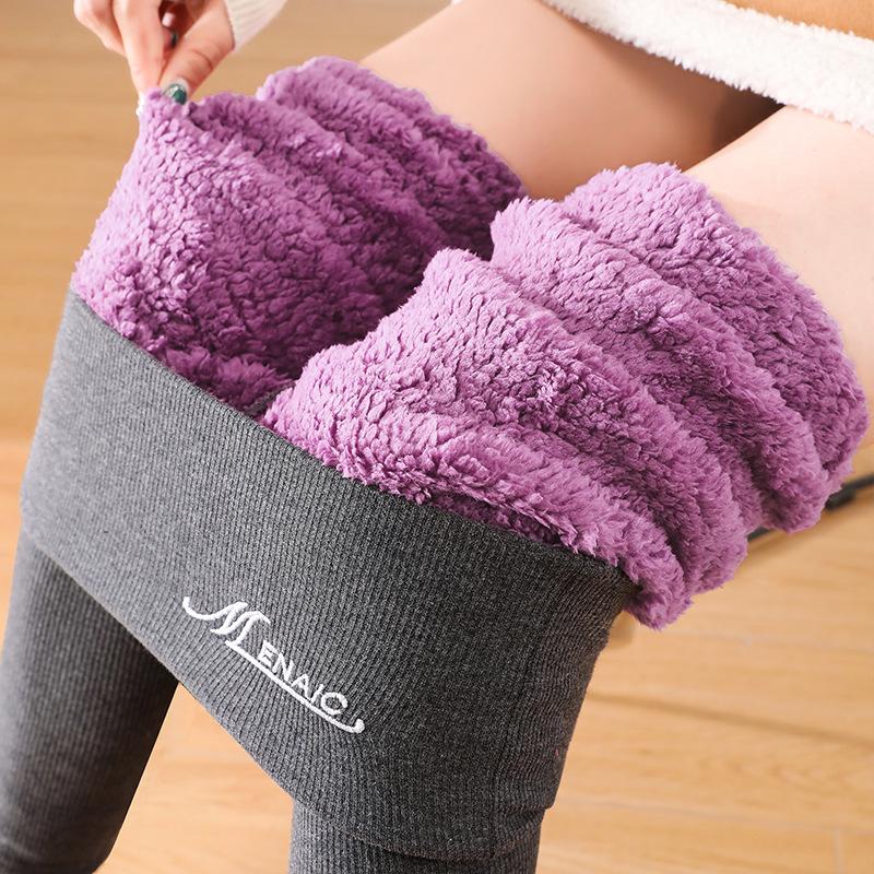 

Леггинсы для улицы женские зимние хлопковые брюки мягкие как облако с флисовой подкладкой толстые с высокой посадкой вышивка букв рубчик полосатые теплые брюки женские XL