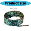 Silk Like Leopard Print Tie Dyeing Shoelaces For Sneakers Boot 120cm Length Shoe Strings Fashion Footwear Accessory