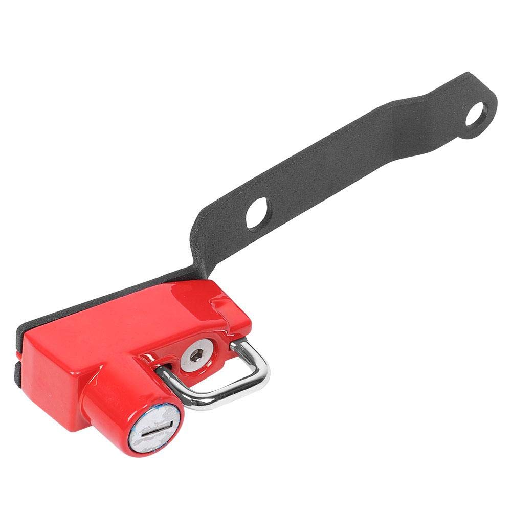 Blokada kasku, Qiilu Blokada kasku, MT25 MT03 YZF R25 R3 2014-2019 Modyfikacja motocykla Stop aluminium Antykradzieżowa Blokada kasku zabezpieczająca (Czerwony)