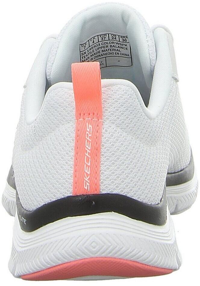 נעלי ספורט Skechers Flex Appeal 4.0 - צבע לבן/שחור/ורוד Brilliant View