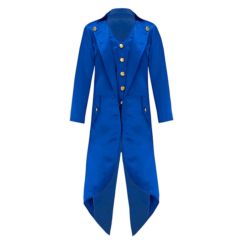 Renesančný Steampunkový Frak Halloweenske Kostýmy pre Deti Unisex Stredoveká Viktoriánska Bunda Kabát