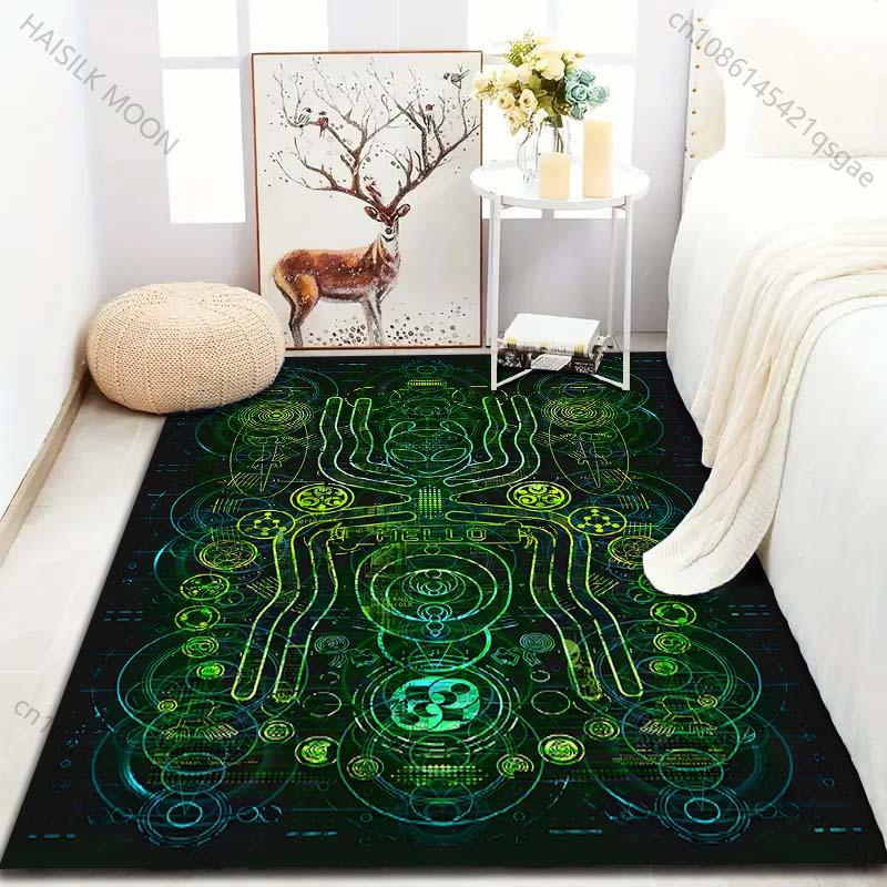 Personality Alien Analysis Print Carpet for Bedroom Living Room Bedside Sofa Floor Mat Modern Home Decor Area Rug Large Size