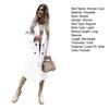 Winter Long Sleeve Women Overcoat Solid Color Lapel Button Design Mid Length Coat with Pockets Outerwear