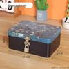 Lockable Retro Tin Box for Cosmetics, Documents, and Jewelry Storage