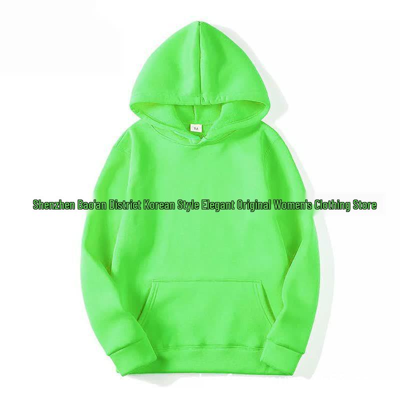Women's Autumn 2026 Loose Casual Printed Hooded Plus Velvet Top
