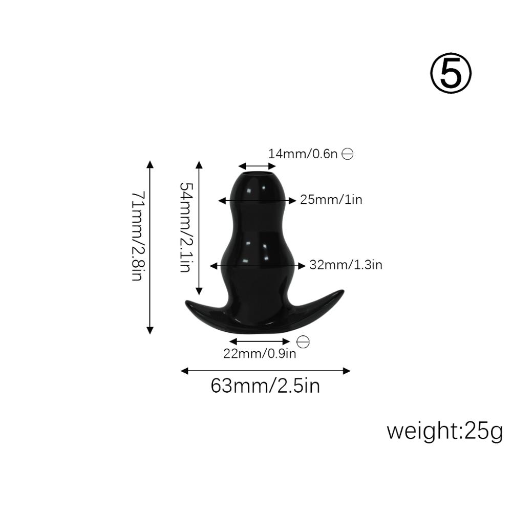 Sex Products 5 Sizes Hollow Anal Plug Butt Plug Anal Dilator Enema Soft Speculum Prostata Massager Sex Toys for Woman