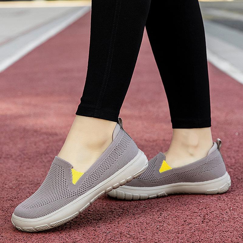 Scarpe taglia grande testa larga scarpe da passeggio rete traspirante fondo piatto comode facili da indossare semplici antiscivolo casual