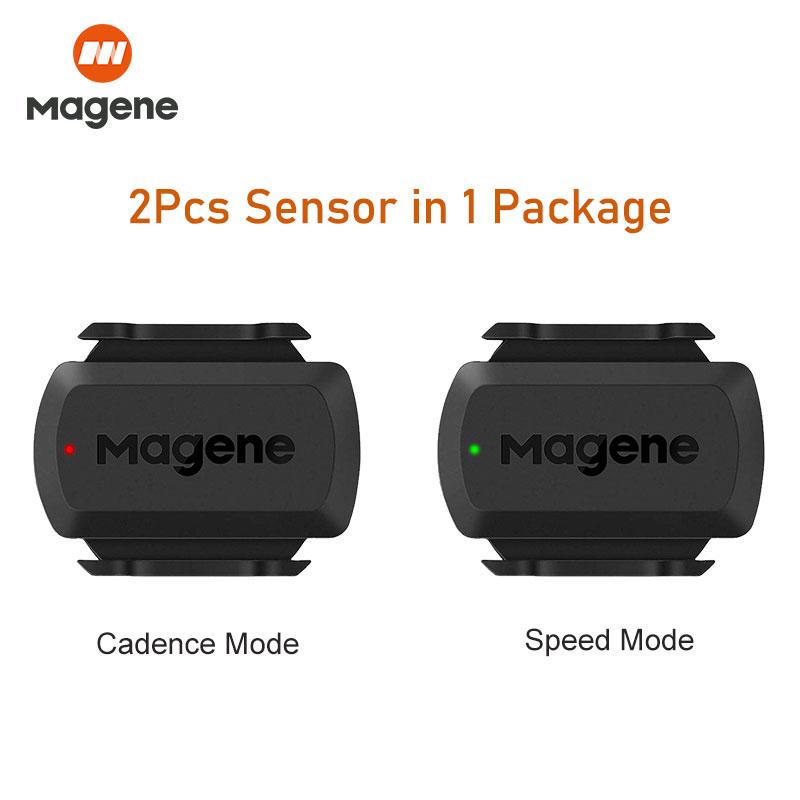 

Magene S3+ Speed Cadence Sensor ANT Bluetooth Computer Speedmeter Dual Sensor Bike Accessories Compatible with WahooOnelap Zwift 2Pcs S3 Sensor