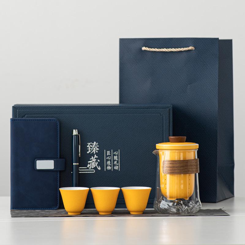 Creative Trend Business Banking Company Festival High-end Gift Set Ceramic Guanshan Tea Set