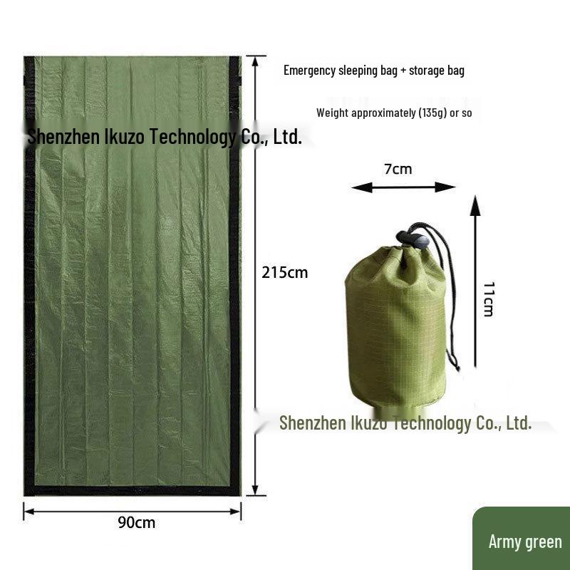 Portable Emergency Survival Sleeping Bag with Multifunctional Insulation for Hiking and Camping