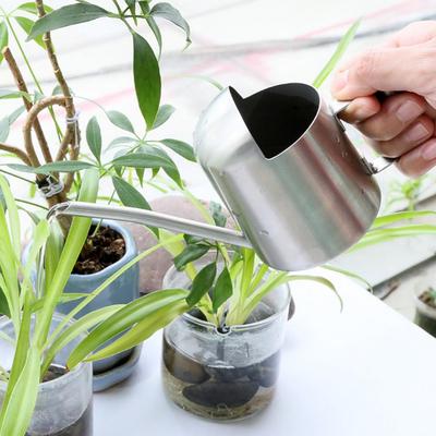 10OZ/300ML Mini Regador Aço Inoxidável Bico Longo Vaso de Aspersão Plantas Pequenas Flores Suculentas Jardim Pote de Regador