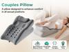 Sex Pillow for Couples – 27° Intimate Wedge Pillow, Memory Foam, for Intimate Positions & Sex Positions, Washable, Couple Pillow, Grey