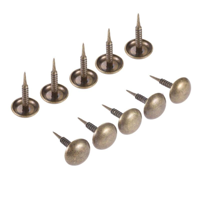 100Pcs Antique Bronze Upholstery Nails Jewelry Wood Box Sofa Tack Stud Pushpin Doornail Furniture Home Decor 8mm*15mm Hardware
