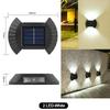4Pcs/1Set Outdoor Solar Lamp LED Solar Light Wall Street Light Lamp Solar Powered Sunlight 8 LED Lamp Garden Decorative
