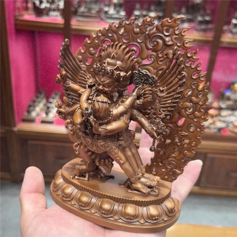 50% off RARE buddha Vajrakilaya Dorje Phurpa Karma Heruka copper carving Exquisite buddha for monk buddhist altar family worship