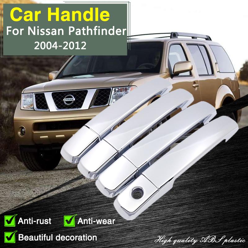 for Nissan Pathfinder R51 2004 2005 2006 2007 2008 2009 2010 2011 2012 Chrome Door Handle Cover Car Styling Accessories Stickers
