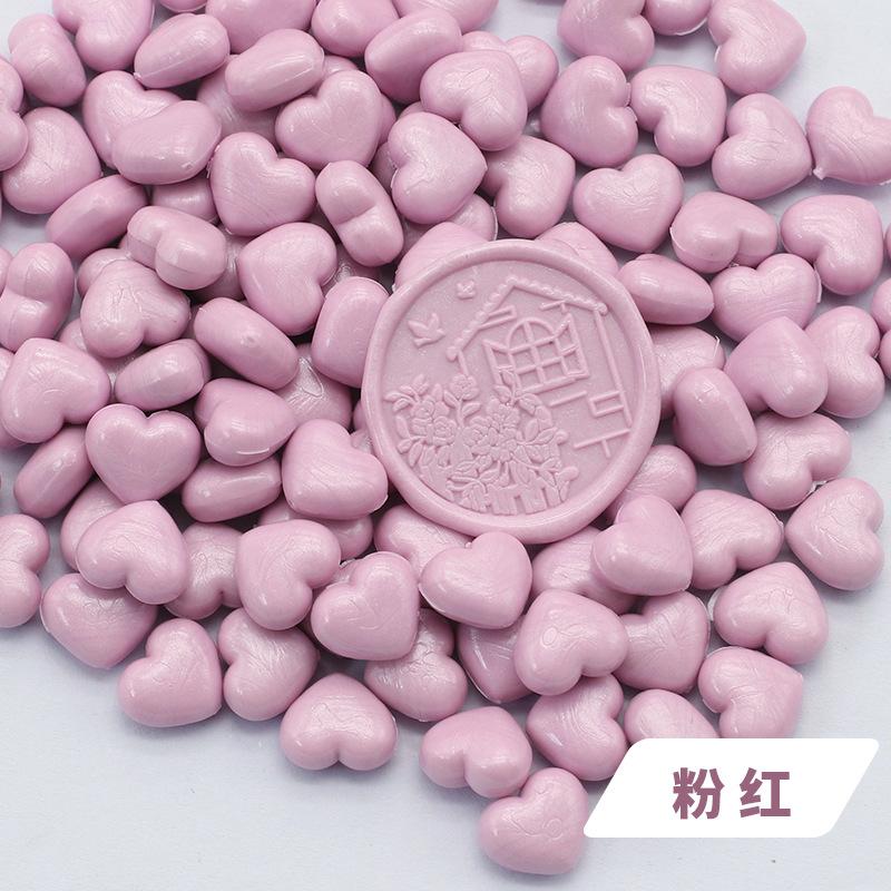 100pcs Fat Love Lacquer Wax Grains Heart-shaped Mixed Color DIY Hand Accounts Envelopes Sealed Wedding Invitation Decoration