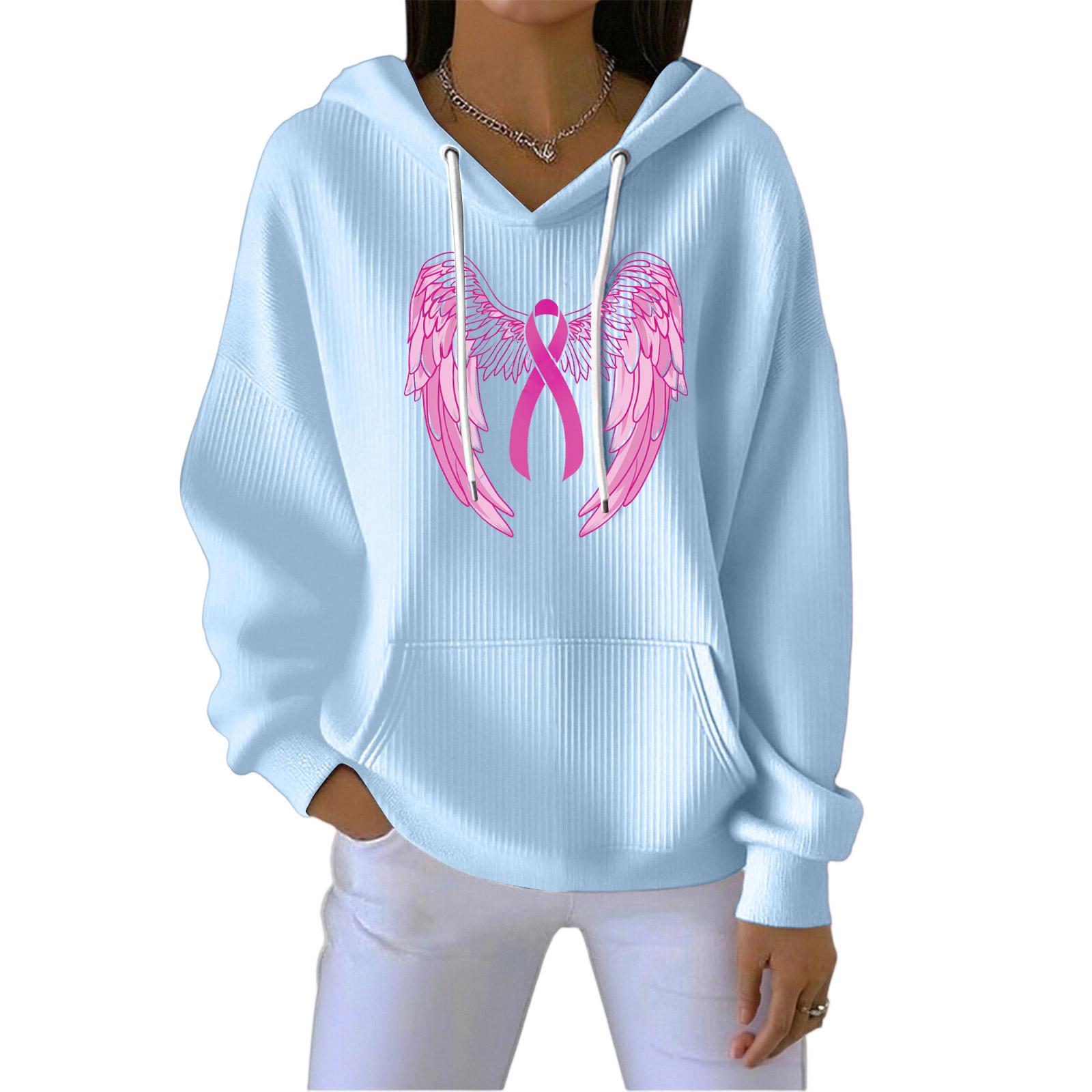 

Женская мода Повседневный пуловер с принтом ангела Спортивная толстовка с длинным рукавом L