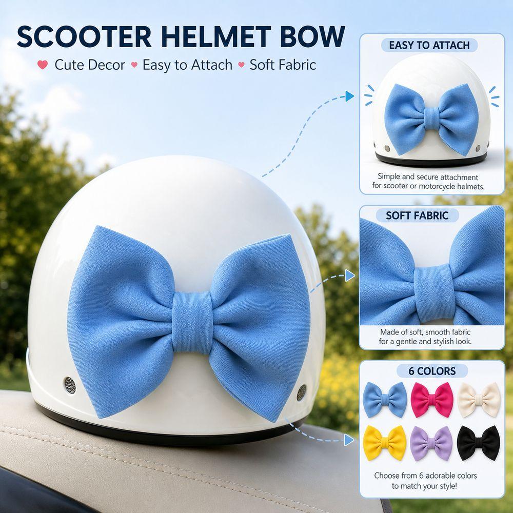 Fabric Motorcycle Helmet Bow Lightweight Electric Bike Tail Decor Electric Bike Tail