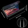 600 Pieces Clear Soft Gel Curved Nail Tips for Natural Look Half Cover False Nail for DIY Manicure Quick Styling Nail