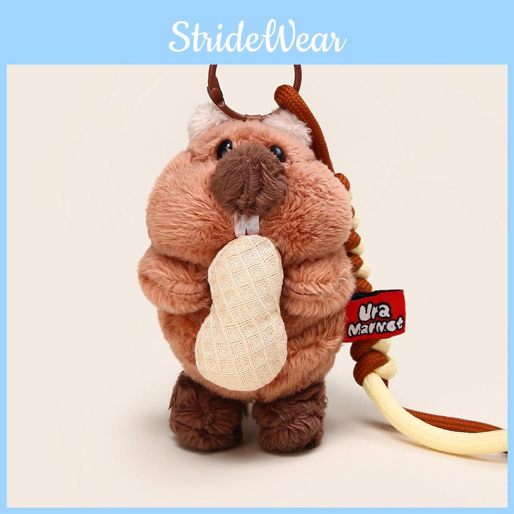 Cute Eating Cartoon Groundhog Plush Toy Pendant Keychain For Gift
