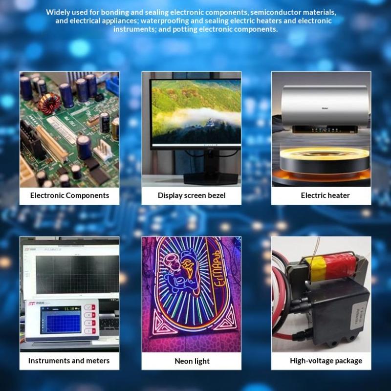 704 Silikonové těsnicí lepidlo Izolační Vodotěsné Odolné vůči vysokým teplotám Lepidlo Pro LED Lampy Oprava desek plošných spojů