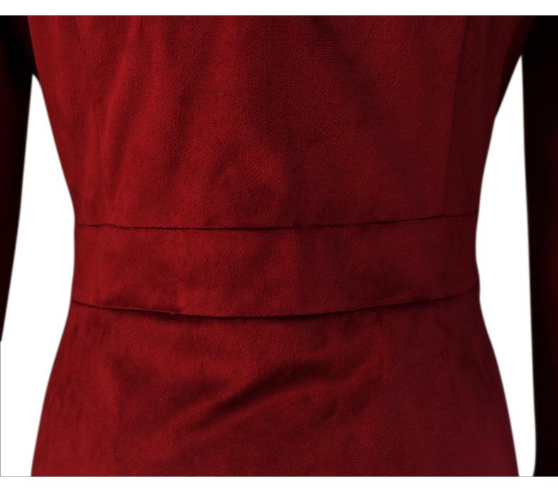 2023 Women's Velvet Windbreaker: Long Over-the-Knee Coat for Autumn/Winter - Chic and Trendy Style