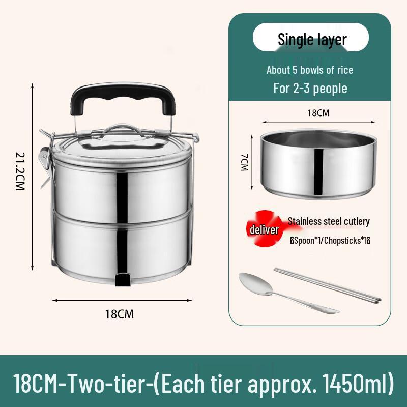 Yudu HC Stainless Steel Multi-Layer Bento Lunch Box