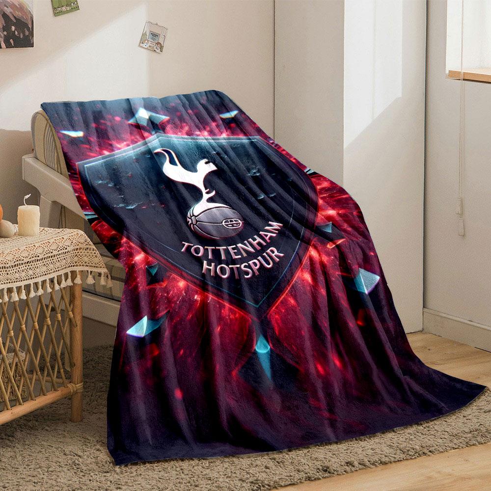 Tottenham Hotspur Logo Decke Druckdecke weich und gemütlich perfekt für das Wohnzimmer Bett Sofa oder ein Nickerchen,Geschenk